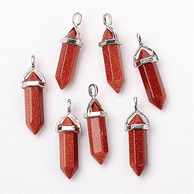 Synthetic Goldstone Pointed Pendants G-F295-03G-1