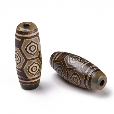 Tibetan Style dZi Beads TDZI-E004-15-1