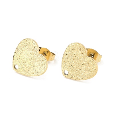 Ion Plating(IP) 304 Stainless Steel Stud Earring Findings STAS-I183-02B-G-1