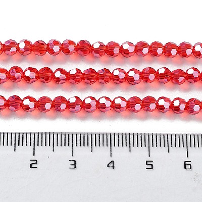Electroplate Glass Bead Strands EGLA-R015-4mm-23-1