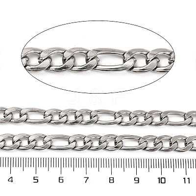 Tarnish Resistant 304 Stainless Steel Figaro Chains CHS-E007-01P-1