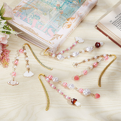 Alloy Hook Bookmarks AJEW-FI00003-1
