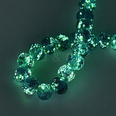 Handmade Luminous Lampwork Beads Strands LAMP-N037-01D-1