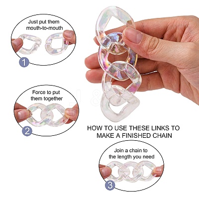 Transparent Acrylic Linkings Rings LS-PACR-N010-038A-01-1