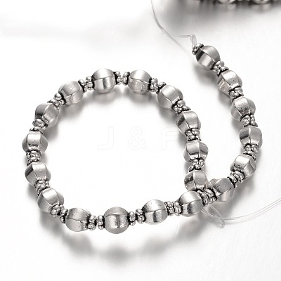 Lantern Tibetan Style Alloy Bead Strands TIBEB-O007-36-FF-1