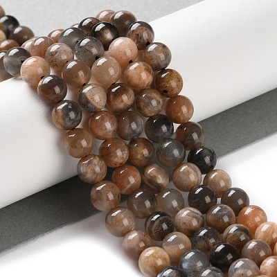 Natural Black Sunstone Beads Strands G-U009-A01-02-1