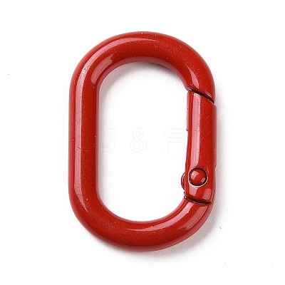 Spray Painted Alloy Spring Gate Rings PALLOY-K257-02-1