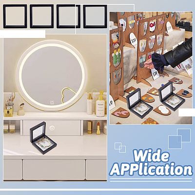 Square Transparent PE Thin Film Suspension Jewelry Floating Frame Displays ODIS-TAC0002-02A-1