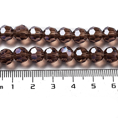 Electroplate Transparent Glass Beads Strands EGLA-A035-T8mm-A13-1