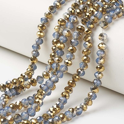 Electroplate Glass Beads Strands X-EGLA-A034-J2mm-O06-1