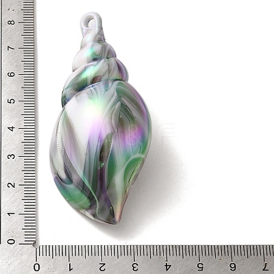 Plating UV Iridescent Acrylic Pendants OACR-B020-07-1