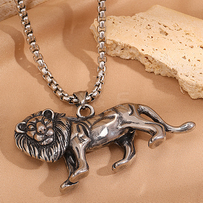 Vintage 304 Stainless Steel Pendant Necklaces for Men WGC33B8-01-1