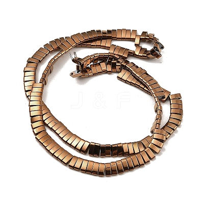 Electroplated Non-magnetic Synthetic Hematite Beads Strands G-G089-A02-11-1