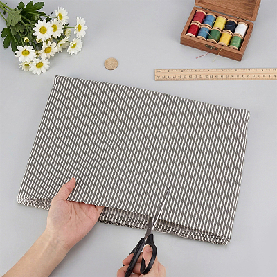 1Yard Stripe Pattern Polycotton Fabric DIY-MA0007-31C-1