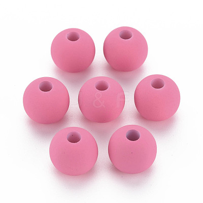 Rubberized Style Acrylic Beads MACR-T042-04A-01G-1