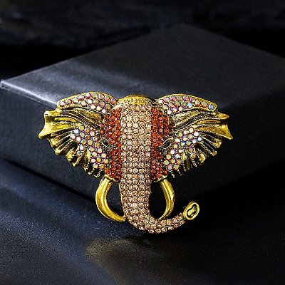 Alloy Rhinestone Brooch JEWB-K027-08AG-1