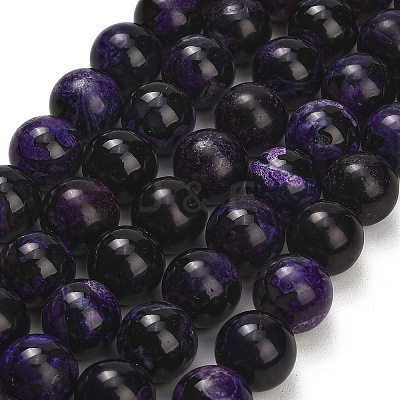 Natural Fire Crackle Agate(Dyed & Heated) Beads Strands G-K425-A01-14mm-1