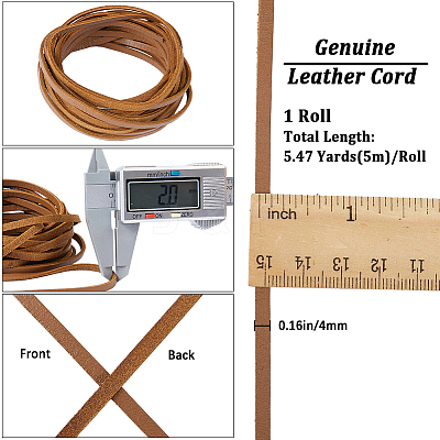 Flat Cowhide Leather Jewelry Cord LC-GF0001-10B-02-1