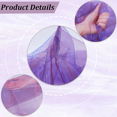 Polyester Organza Fabric DIY-WH0003-138B-1