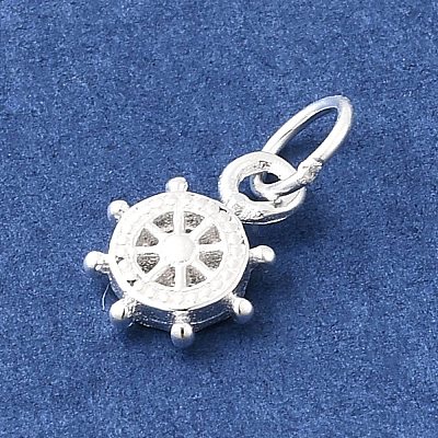 925 Sterling Silver Helm Charms STER-A048-16S-1