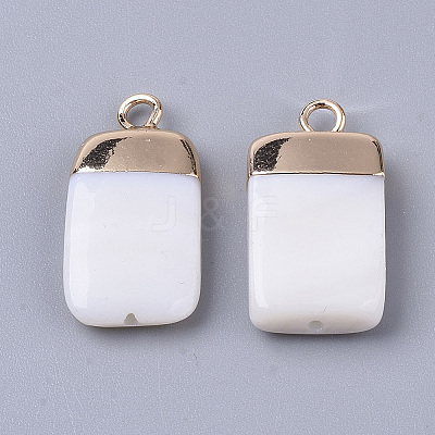 Electroplate Freshwater Shell Pendants LS-X1-SHEL-S276-62A-1