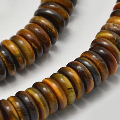 Natural Tiger Eye Heishi Beads Strands G-K208-25-8mm-1