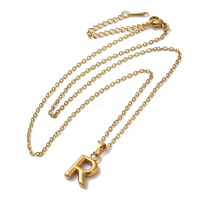 PVD Vacuum Plating 201 Stainless Steel Necklaces NJEW-H033-01G-R-1