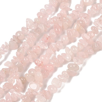 Natural Rose Quartz Chip Bead Strands G-M205-02A-1