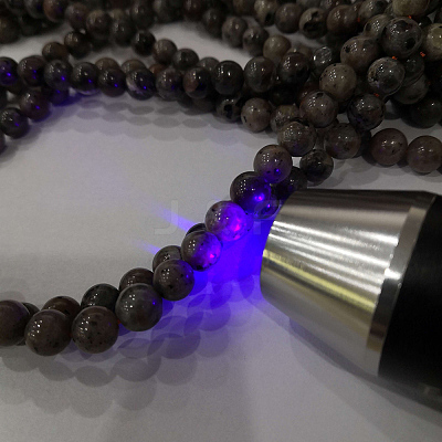 Natural Fluorescent Syenite Rock(Glow under UV Light) Beads Strands X-G-K340-A05-03-1