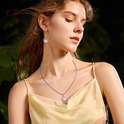 4Pcs Natural Pearl Pendants PALLOY-TAC0181-1