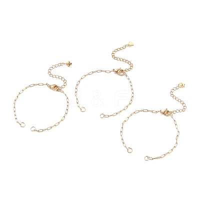 Half Finished 304 Stainless Steel Paperclip Chains Connector Bracelet Makings AJEW-JB01129-1