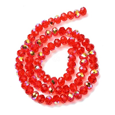 Electroplate Transparent Glass Beads Strands EGLA-A046-01C-01-1