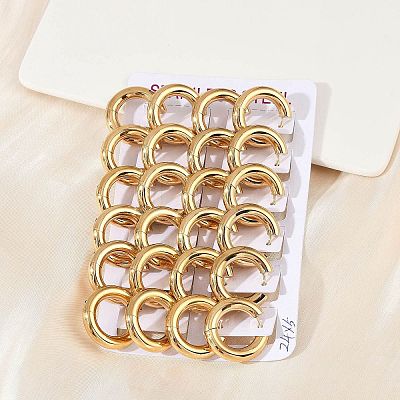202 Stainless Steel Polishing Hoop Earrings EJEW-M106-02G-04-1