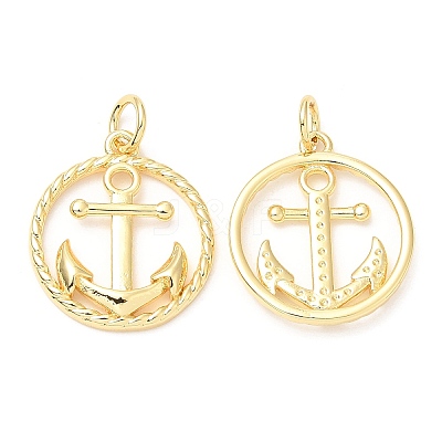 Rack Plating Brass Pendants KK-A185-07G-1