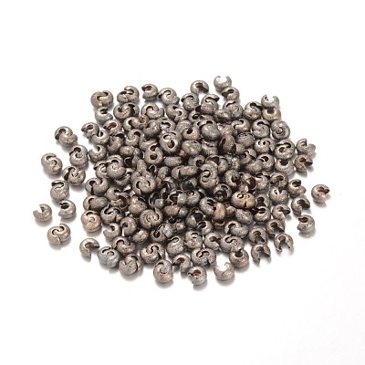 Brass Crimp Beads Covers KK-D513-B-1