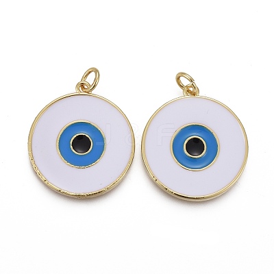 Brass Enamel Pendants KK-F821-48A-1
