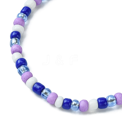 Glass Seed Braided Bead Bracelet for Women BJEW-JB09656-1