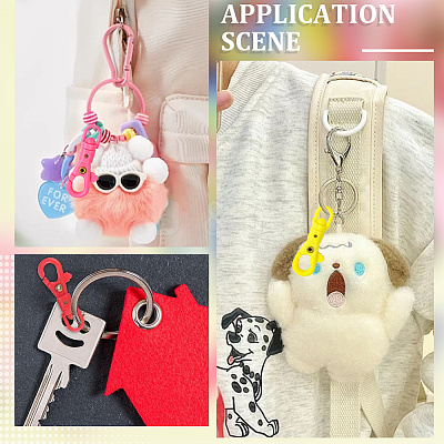 32Pcs 16 Colors POM Plastic Swivel Clasps FIND-SC0017-03-1
