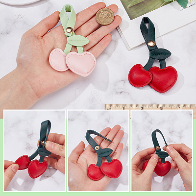 2Pcs 2 Colors PU Leather Pendant Decorations FIND-NB0005-31-1