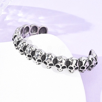 316 Surgical Stainless Steel Cuff Bangles BJEW-C142-02AS-1