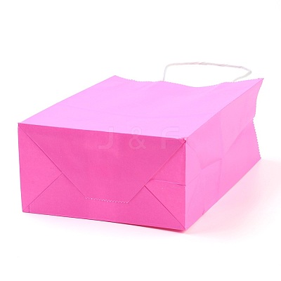 Pure Color Kraft Paper Bags AJEW-G020-A-02-1