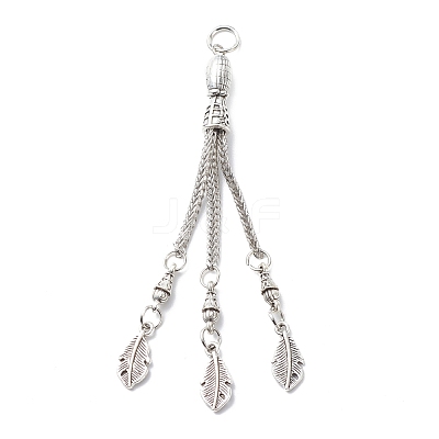 Tibetan Style Alloy Curb Chain Tassel Big Pendants FIND-I025-01F-1