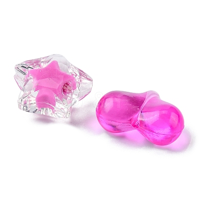 Opaque & Transparent Acrylic Beads MACR-YW0002-01G-1