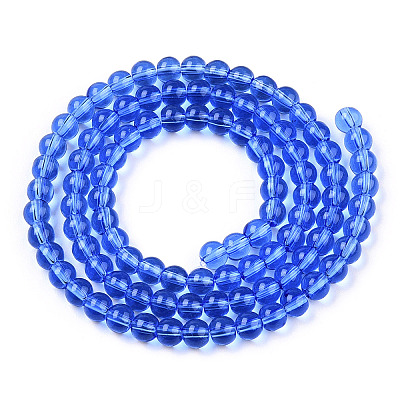 Transparent Glass Beads Strands GLAA-T032-T6mm-04-A-1