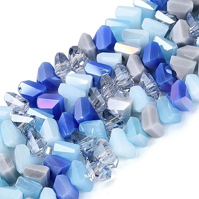 Mixed Styles Electroplate Glass Beads Strands EGLA-Q135-03A-C04-1