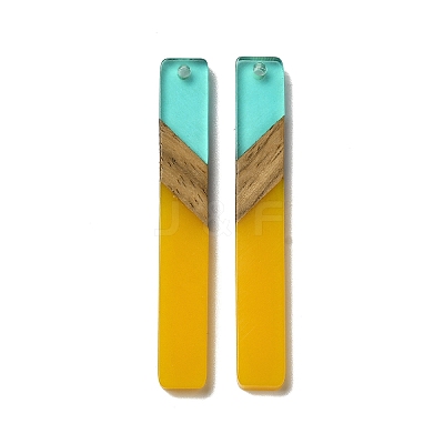 Opaque Resin & Walnut Wood Big Pendants RESI-D060-C-1