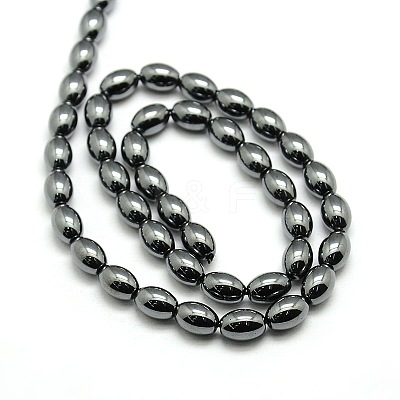 Non-magnetic Synthetic Hematite Oval Beads Strands G-F161-32C-1