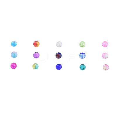 Spray Painted Crackle Glass Beads CCG-JQ0001-01-4mm-1