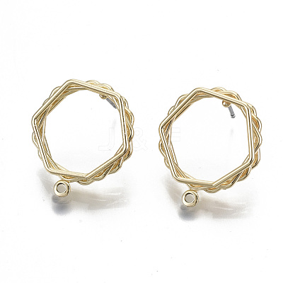 Alloy Stud Earring Findings PALLOY-N155-57B-01-NR-1