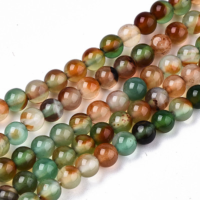 Natural Peacock Agate Beads Strands X-G-S359-234-1